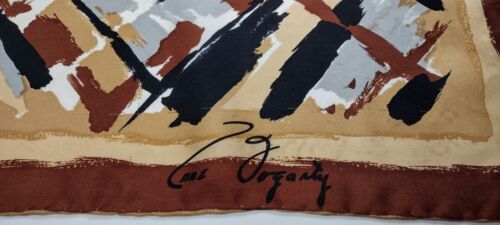 ANNE FOGARTY Abstract ALL SILK Scarf Vintage JAPAN Signature David E. Schwab - Picture 2 of 22