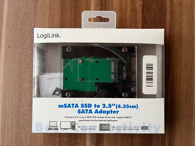 LogiLink Adapter 2,5'' mSATA / SATA USB 2.0 UA0223 inkl. Schrauben