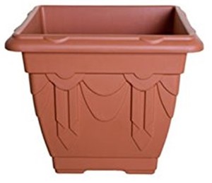 square terracotta 38cm uv venetian planter resistant pot plant