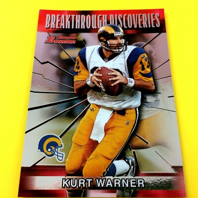 Kurt Warner 2000 Bowman Breakthrough Discoveries Insert #2 NFL St. Louis Rams