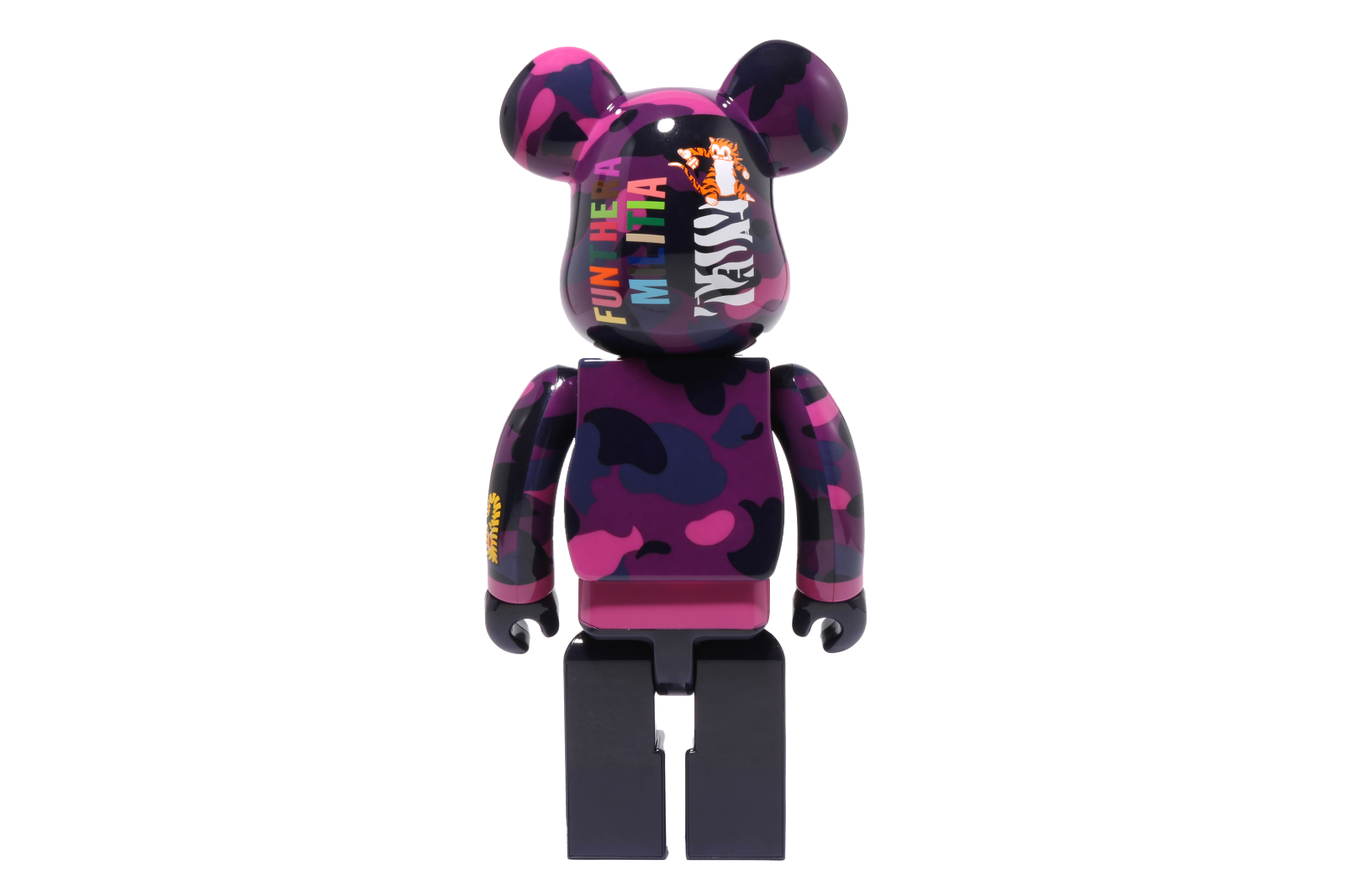 MEDICOM TOY BE@RBRICK BAPE CAMO TIGER PURPLE 100 ...