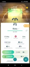 Pokemon Shiny Riolu  - TRA'DE 20k Dust Or 1 mill Dust GO - Pls Read Description