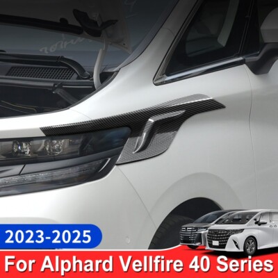 For 23-25 Toyota 40 Series Alphard Vellfire Car Light Eyebrow Decorative Sticker