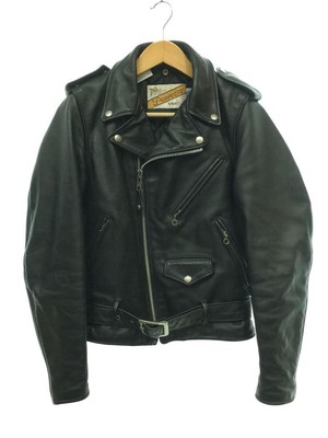 Schott 618 Double Riders Jacket Size 34 Black Leather Biker Made 