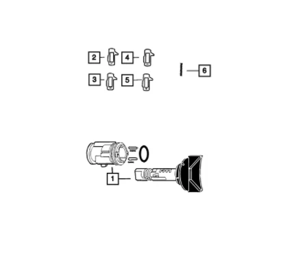07-18 Brújula Patriot Liberty Nitro 200 Wrangler Cilindro de bloqueo de encendido genuino Foto 3 de 3