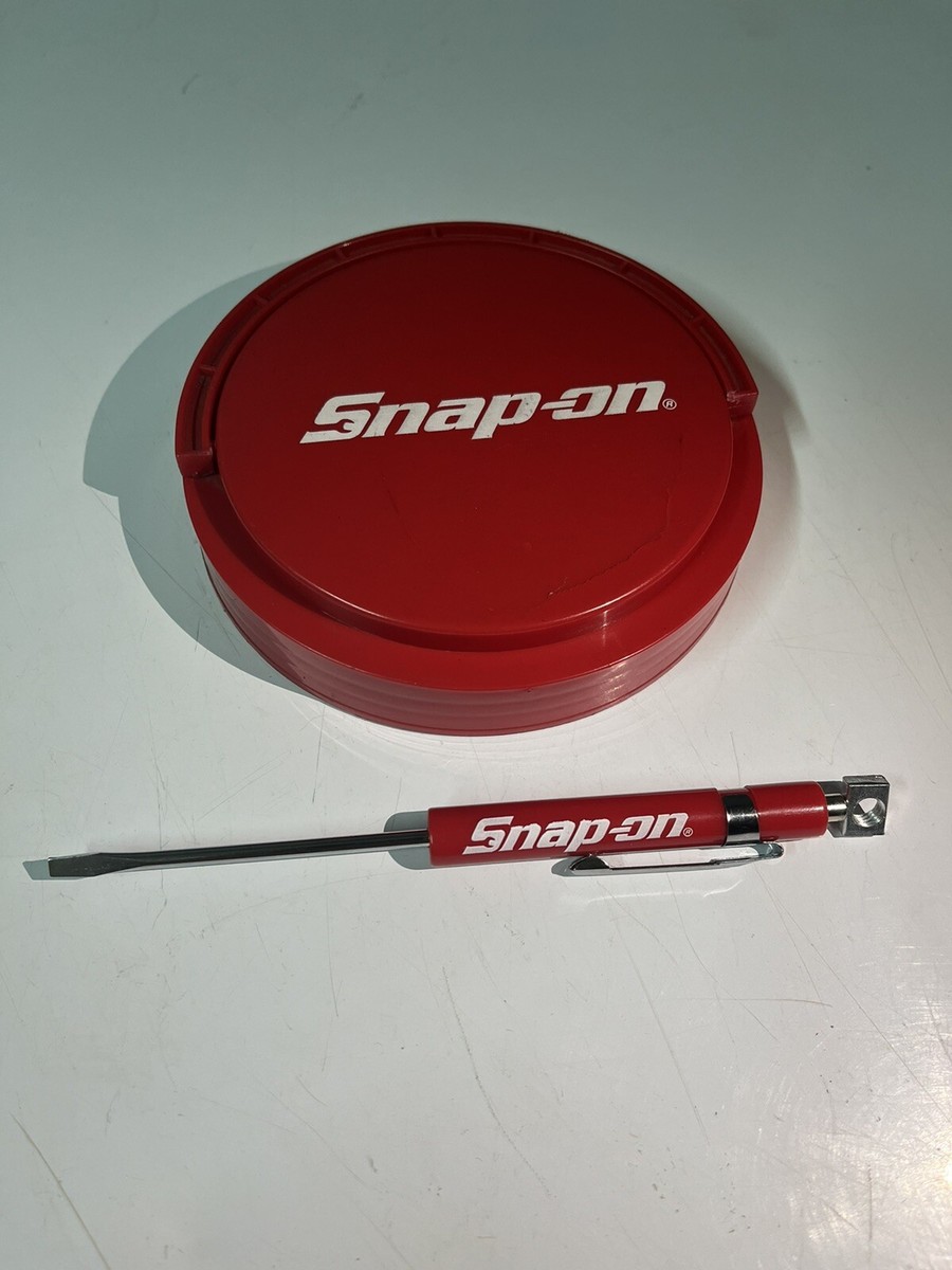 Lot Of 9 Snap-On Flat Tip Mini Pocket Screwdrivers With Magnetic Tips & Pocket Clips – Assorted Colors