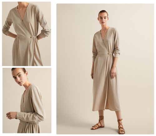 New Massimo Dutti (Zara) Beige buttoned 
