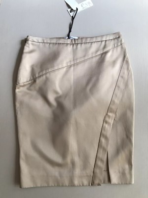 New $1245 Versace Collection Women s Skirt Beige Size 4 US ( 40 Ita ) Italy