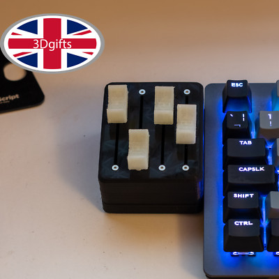 PC App Lautstärkeregler Mixer (Deej: Windows, Linux) Sound Desk 4 Schieberegler USB-C