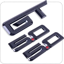 3Pc Set Fits 2024-2025 5.0 Emblem Side Fender & Rear Tailgate Badges  New Black