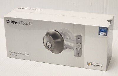 Level Touch The Invisible Smart Lock Satin Nickel Alexa, Ring, Apple HomeKit NEW