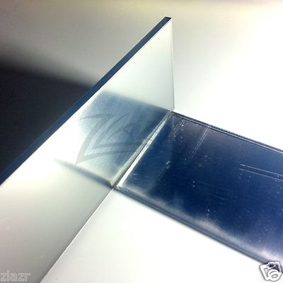 2 TWO-WAY MIRROR 2''x4 Acrylic Sheet See-Thru Plexiglas Surveillance Spy Security