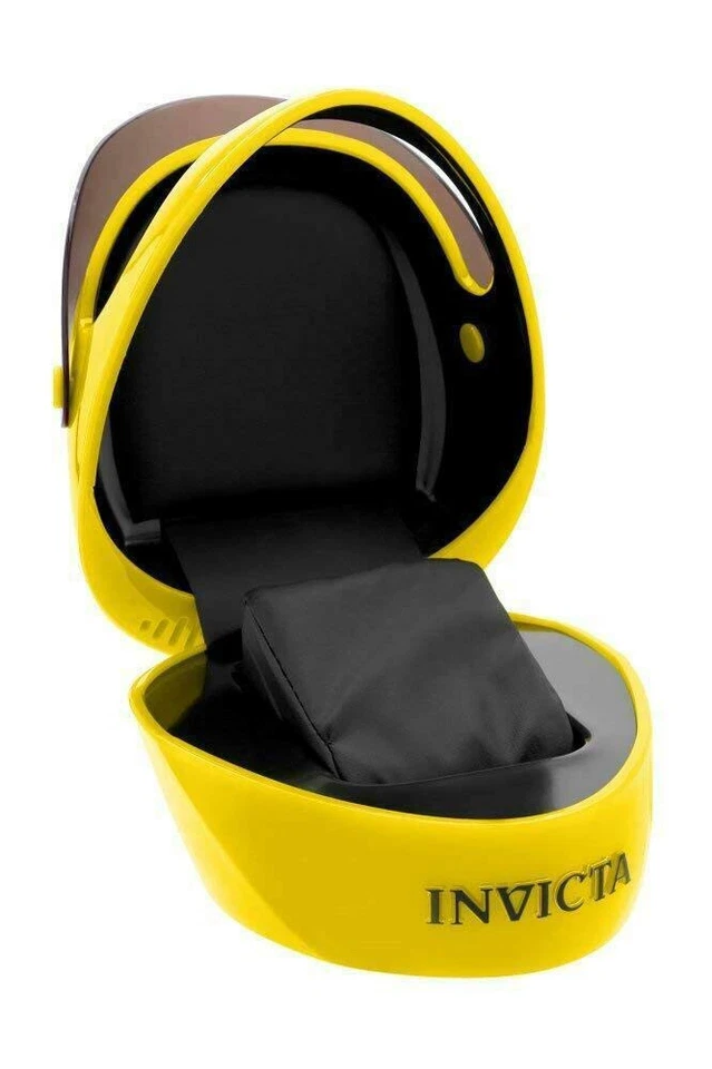 NEW Invicta Yellow HELMET Watch Display Case Collector Box Single Slot - Image 2 of 2