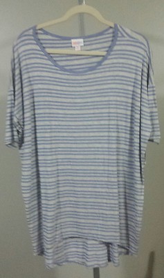 LuLaRoe Carly T-shirt Dress Teal Blue Stripe - size XXS, NWT! Rib Knit A-line