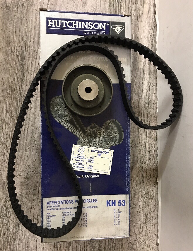 Kit distribution Hutchinson KH 53 anti-rupture moteur pour Volvo 740 et Audi 100 Galet tendeur acier