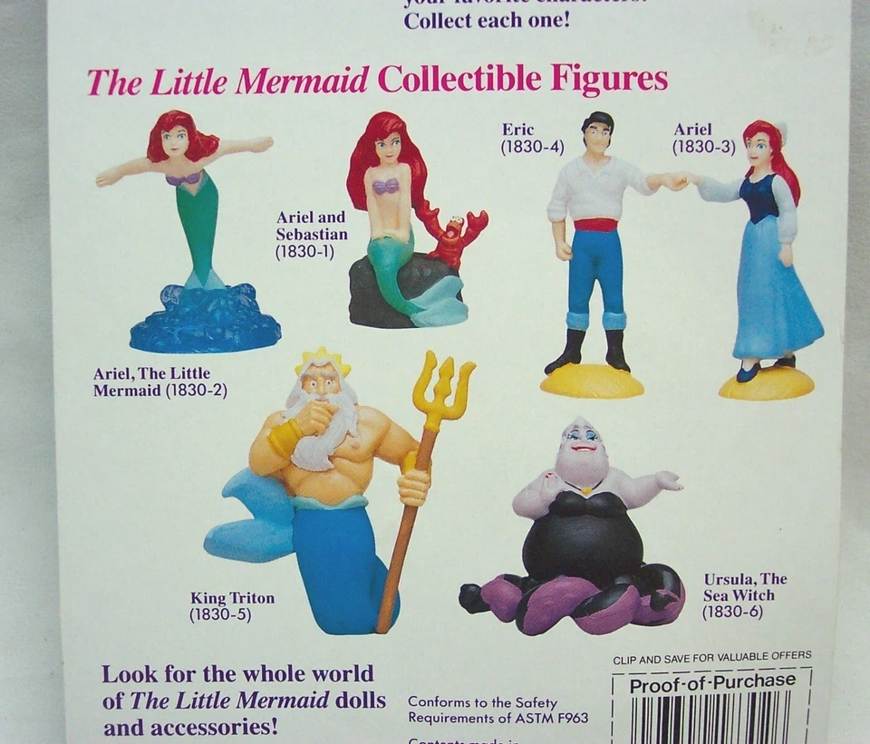 Figura de juguete ARIEL 3" de colección Tyco Walt Disney años 90 NUEVA Foto 4 de 4