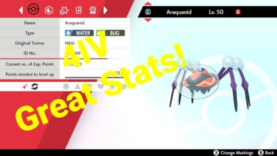 Pokemon Sword and Shield Shiny Araquanid [NOT hacked]
