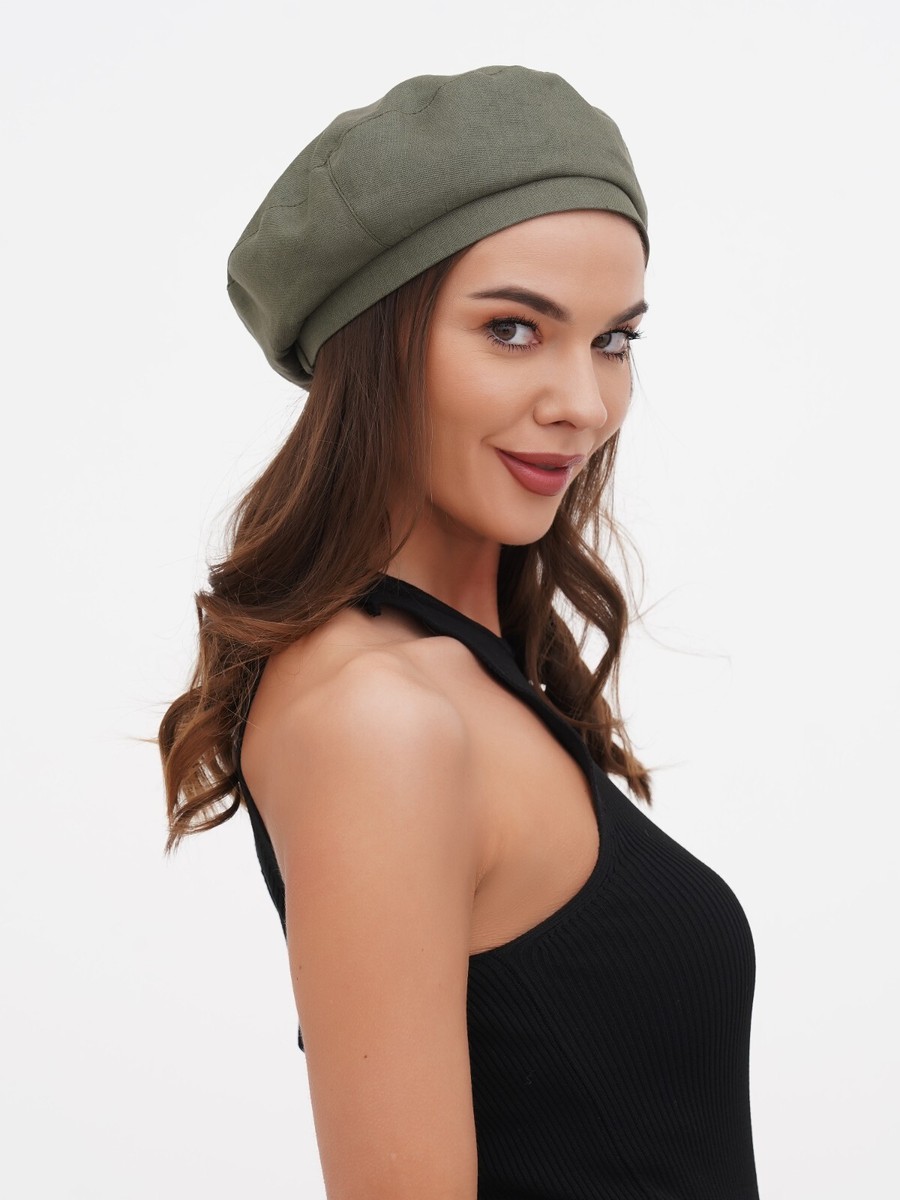 Women's Summer Beret Hat French Linen Fashion, Lightweight