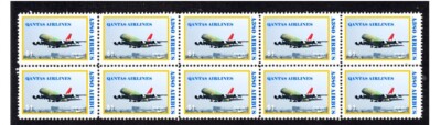 Qantas Airlines A380 Airbus 1St Flight Stamp Strip 5