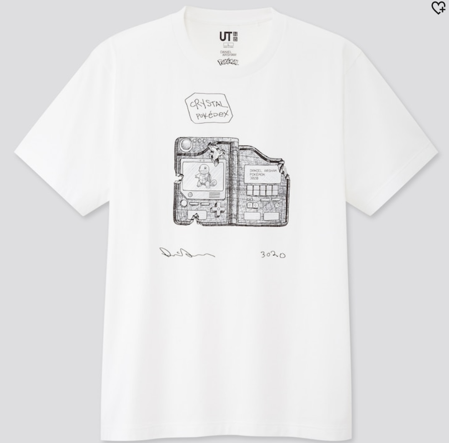 DANIEL ARSHAM X Pokémon T-Shirt Crystal Pokédex 3020 UNIQLO Sizes