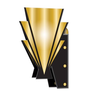 2 Pc Roaring 20 S Cheers Art Deco Wall Sconce Gangster Birthday