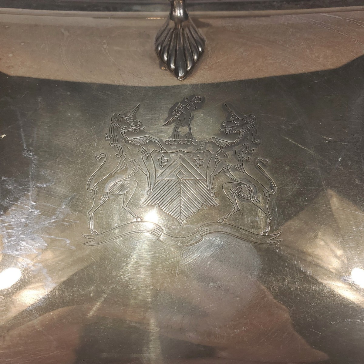 Vintage SHEFFIELD SILVER CO EPC Silver Plate SILENT BUTLER