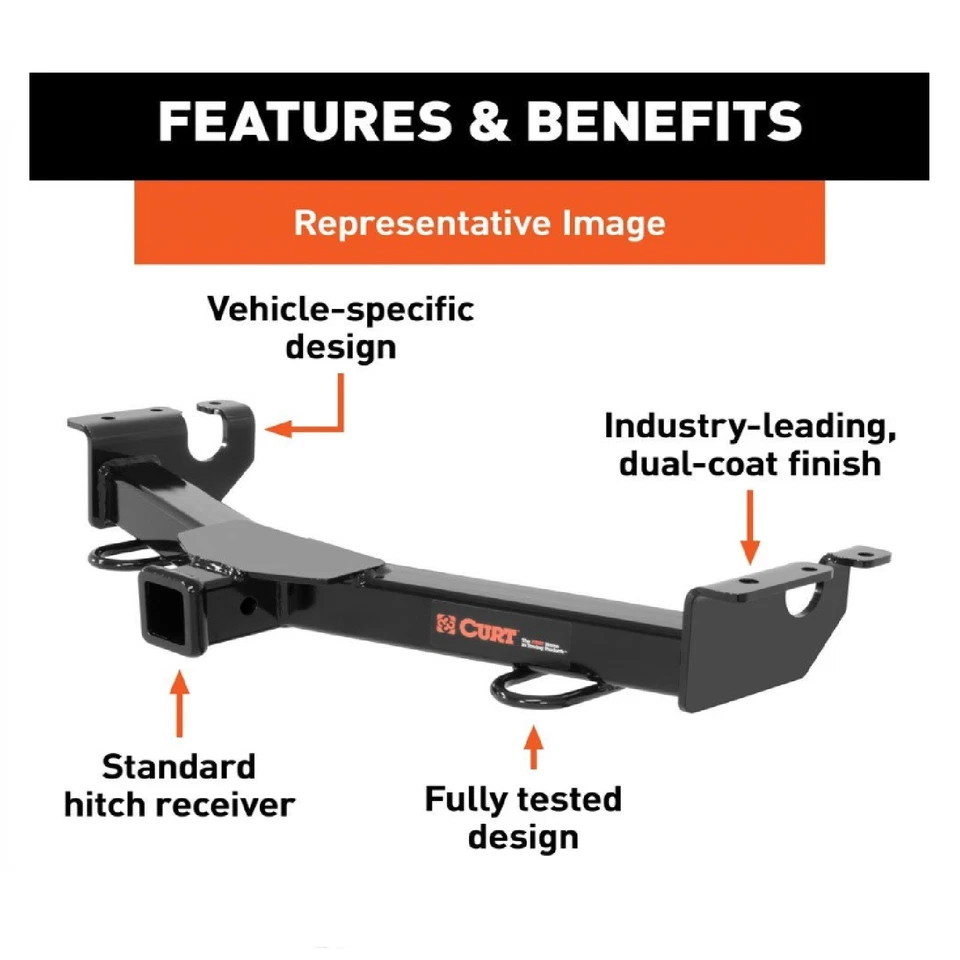 Curt Front Mount Trailer Hitch for Chevrolet Blazer S-10 Jimmy Sonoma 31021 - Imagem 2 de 4