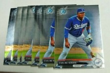 7 2017 Bowman CHROME mini STARLING HEREDIA card lot LOS ANGELES DODGERS #226