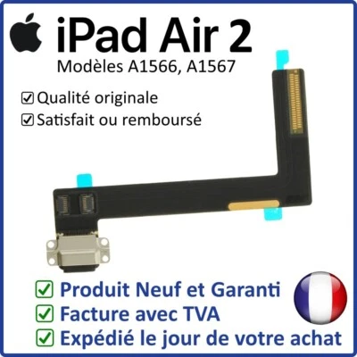 APPLE IPAD AIR 2 - NAPPE DOCK FLEX CONNECTEUR DE CHARGE COULEUR NOIR