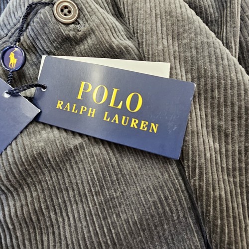 Polo Ralph Lauren Pleated Corduroy Chino Pants Men's 38x30 Battleship Gray - Picture 9 of 11