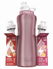 Cirkul 32oz Rose Gold Stainless Steel Water Bottle Starter Kit w/ 2 Cartridges