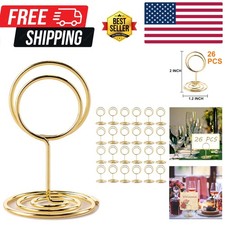 Elegant Gold 26Pcs Table Number Holders - Perfect for Weddings  Birthdays