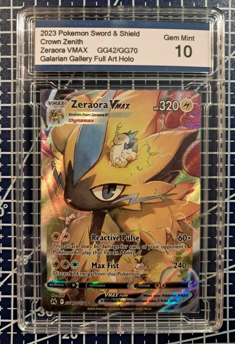 2023 POKEMON SWORD & SHIELD CROWN ZENITH GG42 FULL ART ZERAORA