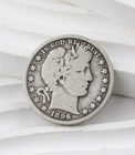 1896-O Barber Half Dollar VG Details Scratch X - 1368B