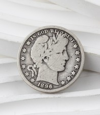 1896-O Barber Half Dollar VG Details Scratch X - 1368B