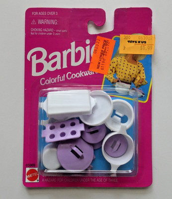 1993 Barbie ''Colorful Cookware'' Kitchen accessories #65009 Mattel - NRFP