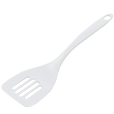 Chef Craft Basic Melamine Slotted Turner/Spatula, 11.25 inch, White 