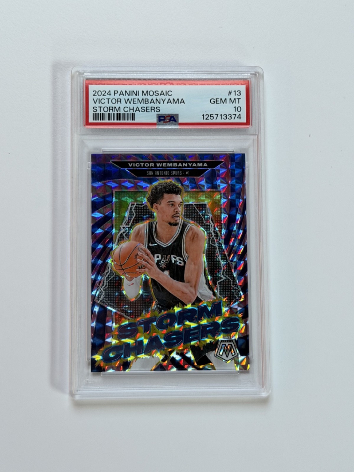 2024-25 Panini Mosaic Victor Wembanyama Storm Chasers #13 Spurs PSA 10 GEM MINT
