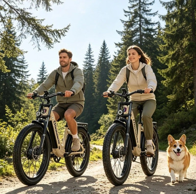 (S700+S700) Elektrofahrrad 26 Zoll Fatbike 48V 2000W Dual Motor E-Bike 45km/h