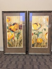 Contemporary traditional prints framed wall art flowers