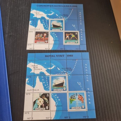 SOLOMON ISLANDS 1982 SG MS475-476 ROYAL VIST   MNH
