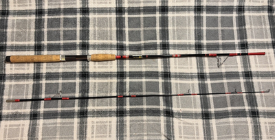 Vintage 60s 70s Garcia Conolon 2806T Fly Fishing Rod 7' Black Red
