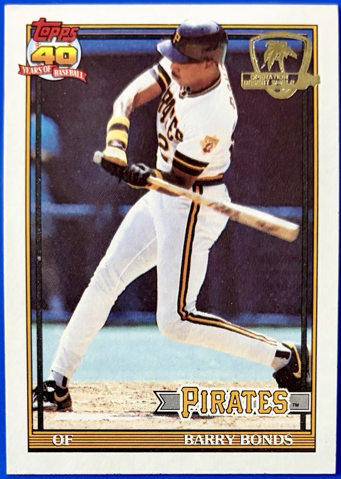 1991 Topps Desert Shield #570, Barry Bonds Baseball Card, Pittsburgh Pirates