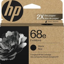 HP 68e EvoMore High Yield Black Ink Cartridge Works with Envy 6100e 7FP22TN