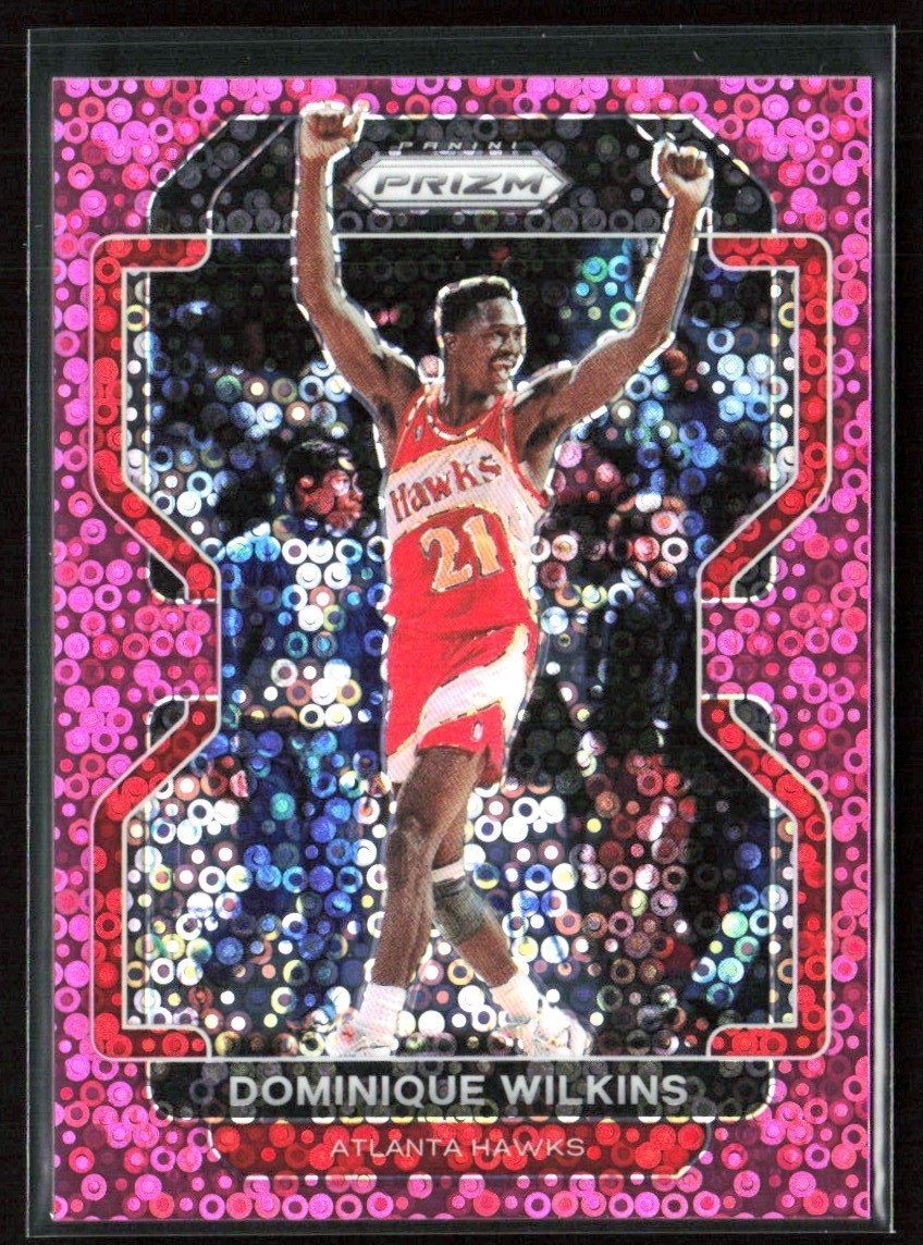 Dominique Wilkins 2021-22 Panini Prizm Fast Break Pink /50 #252 Atlanta Hawks