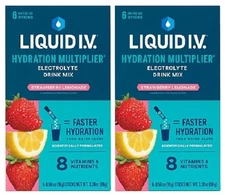 Liquid I.V. Multiplier Electrolyte Drink Mix Strawberry Lemonade 2 Pack