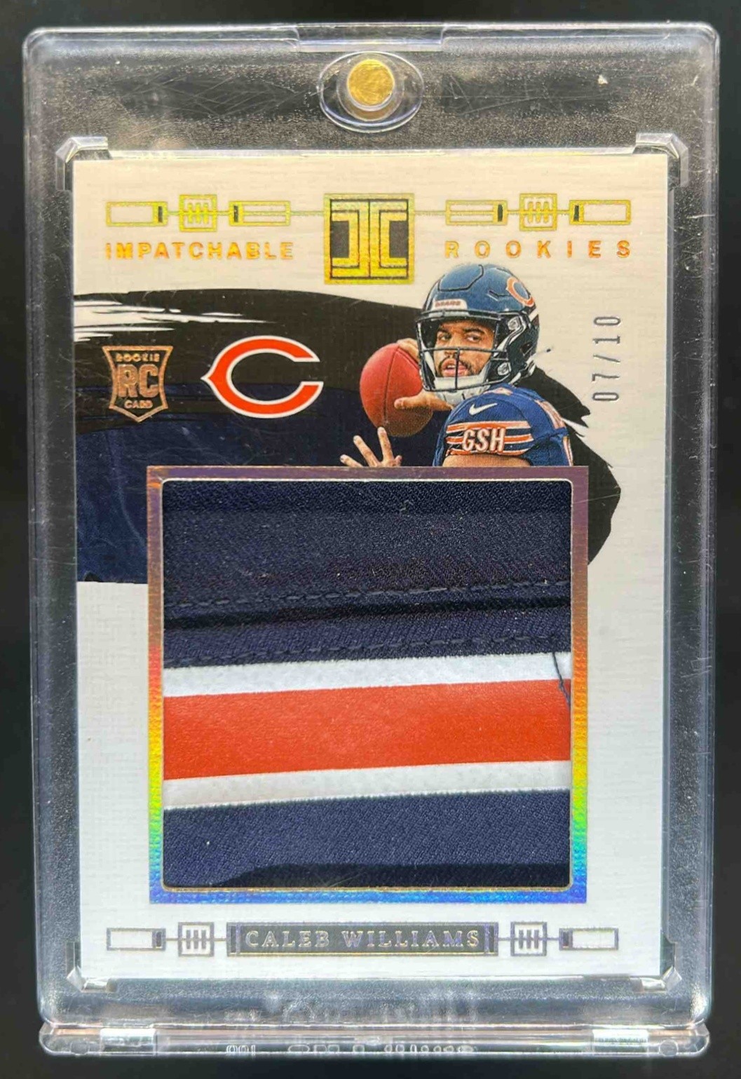 Caleb Williams Panini Impeccable Impatchable Rookies #IRCWS Gold