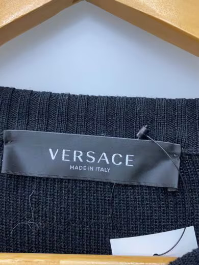 VERSACE/Knit sweater (thin)/Size 38/Wool/Black/A85042 thumbnail 3