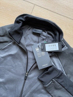 Galvin Green Mens Donald Insula Golf Jacket Full Zip Forged Iron/Black Sz Small