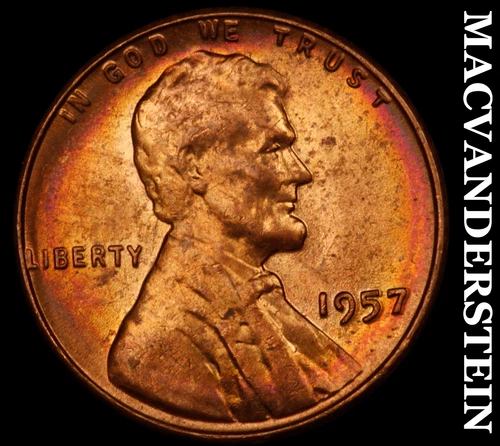 1957 Lincoln Wheat Cent- Choice Gem Brilliant Uncirculated Luster #i9914